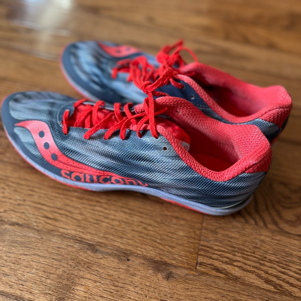 Saucony Red and Gray Running Shoes